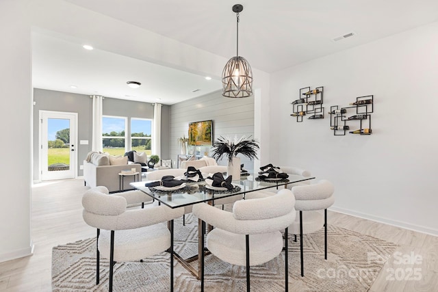 492 Switch St Unit 82Ty, York, SC 29745 - dining area featuring light wood finished floors, baseboards, a chandelier, and recessed lighting