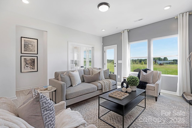 492 Switch St Unit 82Ty, York, SC 29745 - living room with recessed lighting, baseboards, and wood finished floors