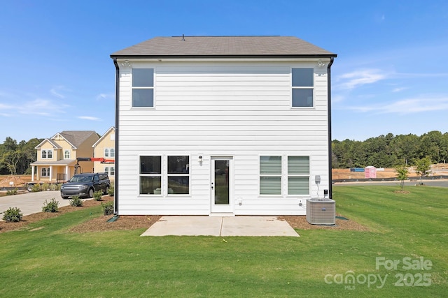 492 Switch St Unit 82Ty, York, SC 29745 - back of property featuring a lawn, central AC, and a patio