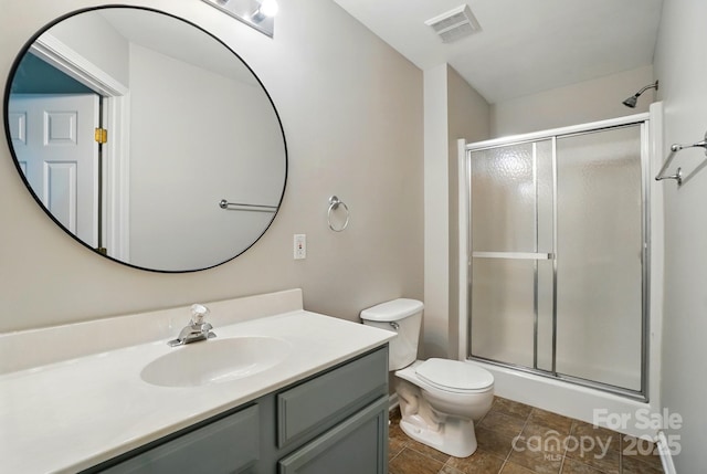10867 Garden Oaks Ln, Charlotte, NC 28273 - full bathroom with a stall shower, vanity, and toilet