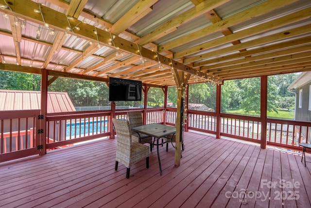 2011 Hampton Heights St, Lenoir, NC 28645 - wooden deck featuring outdoor dining space