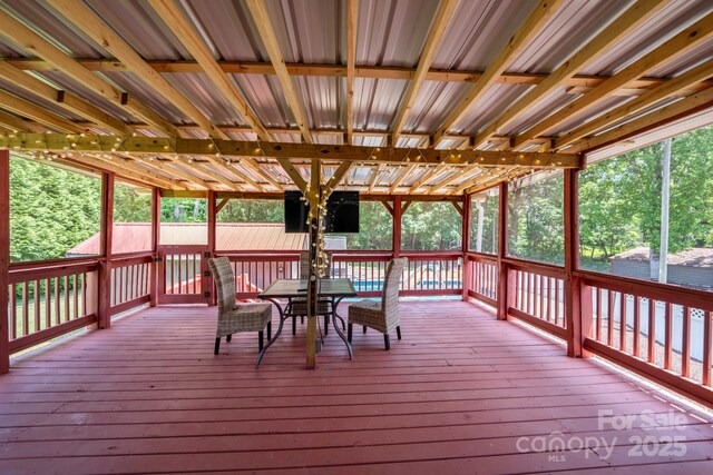 2011 Hampton Heights St, Lenoir, NC 28645 - deck with outdoor dining area