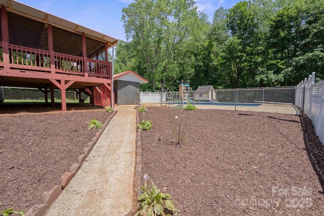 2011 Hampton Heights St, Lenoir, NC 28645 - view of yard with a deck and stairway