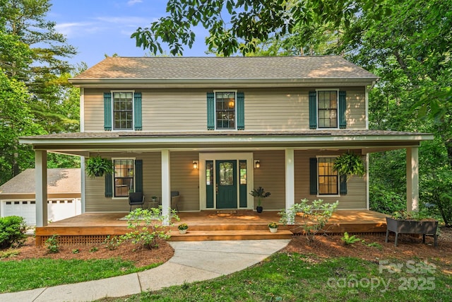 212 Riva Ridge Dr, Fairview, NC 28730 - view of front of property with covered porch and roof with shingles