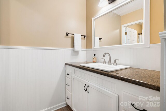 212 Riva Ridge Dr, Fairview, NC 28730 - bathroom featuring wainscoting and vanity