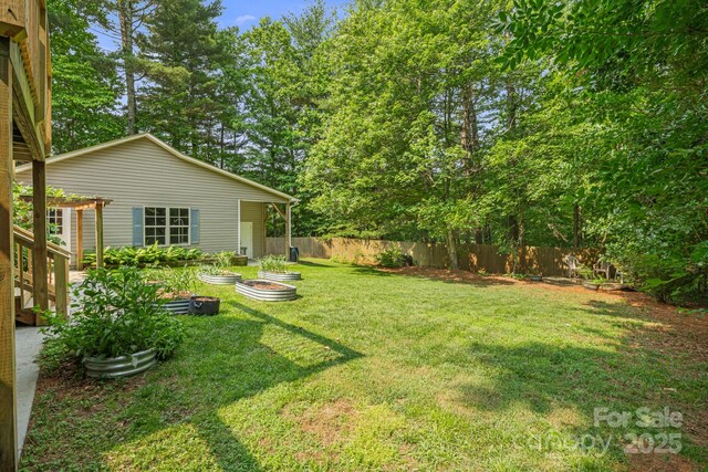212 Riva Ridge Dr, Fairview, NC 28730 - view of yard with a vegetable garden
