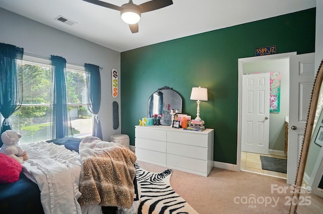129 N Audubon Ave, Mooresville, NC 28117 - bedroom with carpet floors and a ceiling fan