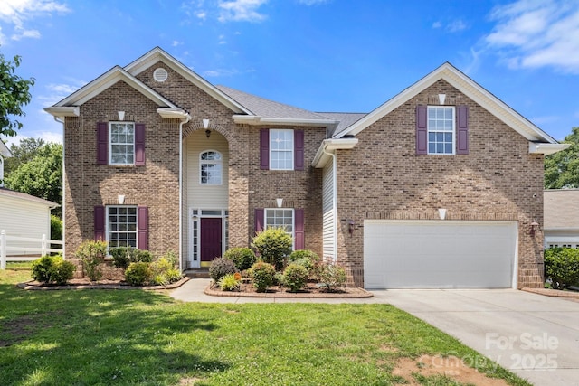 4764 Brockton Ct NW, Concord, NC 28027 - traditional-style home featuring driveway, brick siding, and a garage