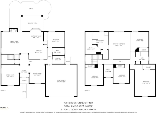 4764 Brockton Ct NW, Concord, NC 28027 - property floor plan