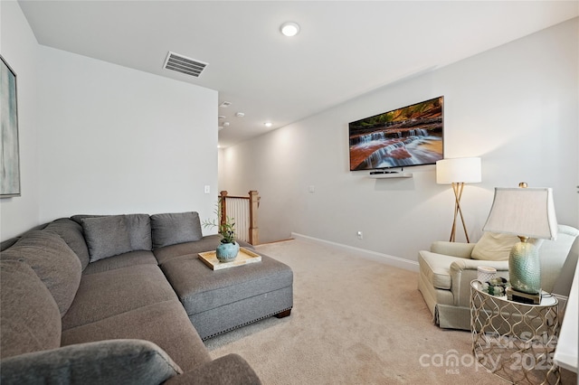 10022 Wayfair Meadow Ct, Charlotte, NC 28277 - living room with carpet floors, recessed lighting, and baseboards