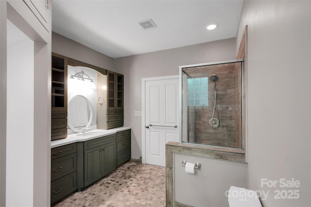 3333 Roberta Rd, Concord, NC 28027 - bathroom with vanity and tiled shower
