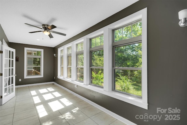 3333 Roberta Rd, Concord, NC 28027 - unfurnished sunroom with plenty of natural light, tile patterned floors, and french doors