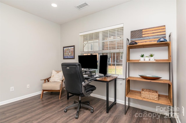 2945 Duvalla Ave, Charlotte, NC 28209 - office with wood finished floors and recessed lighting