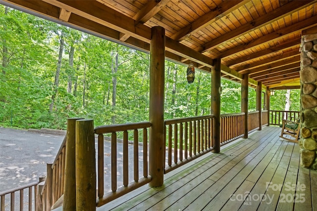 536 Tawodi Trl, Maggie Valley, NC 28751 - view of deck