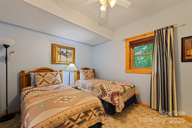 536 Tawodi Trl, Maggie Valley, NC 28751 - carpeted bedroom featuring baseboards and ceiling fan
