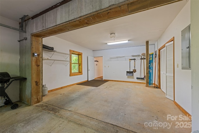 536 Tawodi Trl, Maggie Valley, NC 28751 - garage featuring electric panel and baseboards