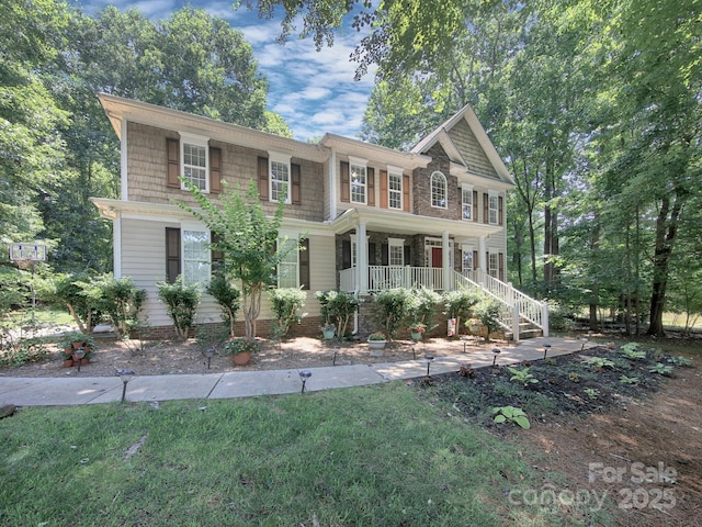 155 Culpeze Rd, Mooresville, NC 28117 - view of front of property with a porch and a front yard