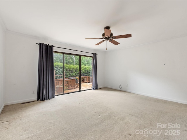 5104 Top Seed Ct, Charlotte, NC 28226 - carpeted spare room featuring baseboards and ceiling fan