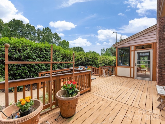 5104 Top Seed Ct, Charlotte, NC 28226 - view of wooden deck