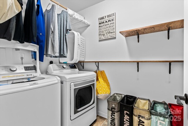 301 Wheat Field Dr, Mount Holly, NC 28120 - laundry room featuring washer and clothes dryer