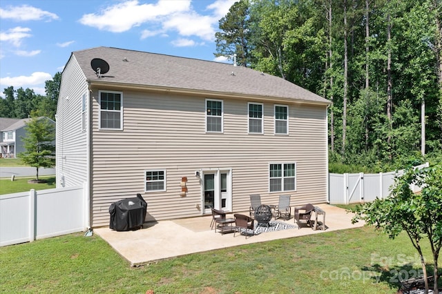 301 Wheat Field Dr, Mount Holly, NC 28120 - back of house featuring a patio and a gate