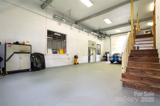 1028 Washburn Switch Rd, Shelby, NC 28150 - garage with concrete block wall