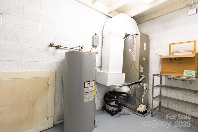 1028 Washburn Switch Rd, Shelby, NC 28150 - utility room featuring water heater