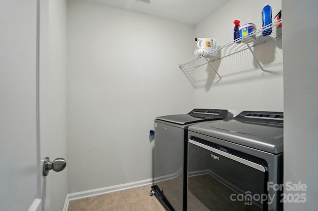 5334 Orchid Bloom Dr, Fort Mill, SC 29707 - laundry area featuring washer and clothes dryer and baseboards
