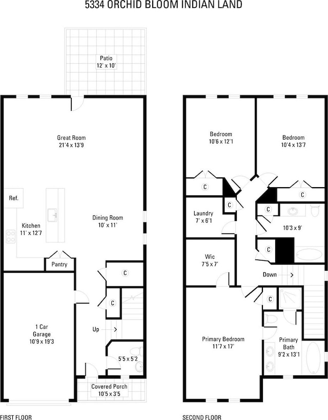 5334 Orchid Bloom Dr, Fort Mill, SC 29707 - property floor plan