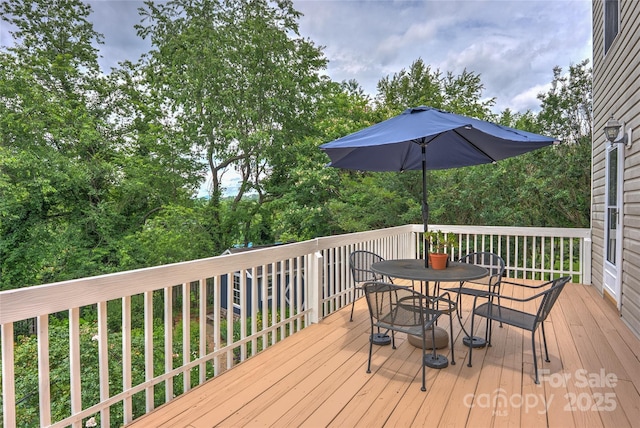 7 Mill Stone Dr, Asheville, NC 28803 - wooden deck featuring outdoor dining space