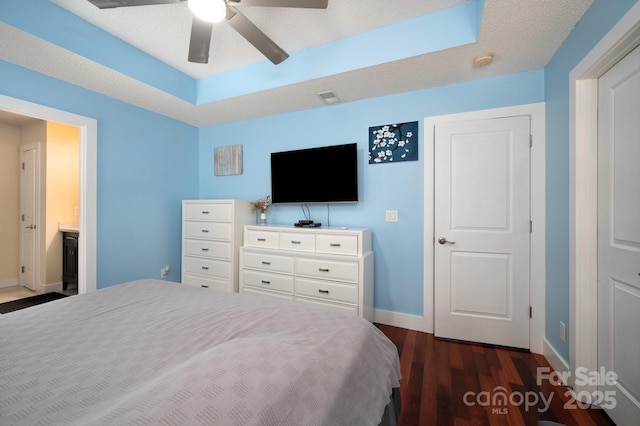 178 Susanna Cove Rd, Mars Hill, NC 28754 - bedroom featuring dark wood finished floors and a ceiling fan