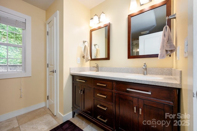 178 Susanna Cove Rd, Mars Hill, NC 28754 - bathroom featuring double vanity and tile patterned flooring