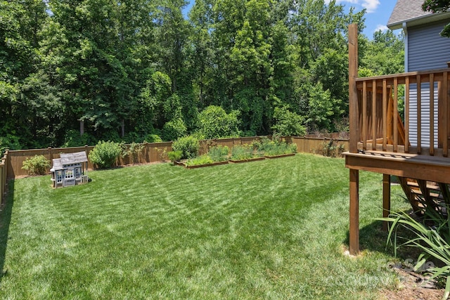 3633 Longpond Ln, Monroe, NC 28110 - view of yard with a deck