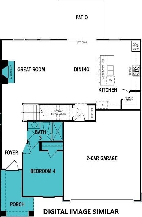 9864 Quercus Ln, Huntersville, NC 28078 - floor plan / room layout