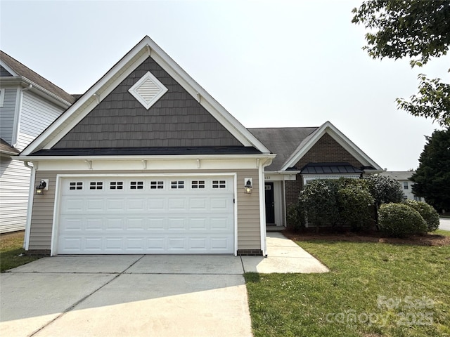1423 Napa St NW, Concord, NC 28027 - view of front of home featuring driveway, an attached garage, and a front yard