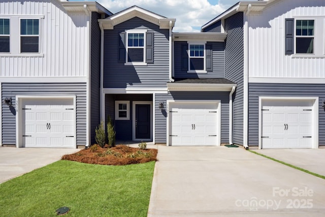 1413 Old Rivers Rd, Concord, NC 28027 - view of front facade featuring an attached garage, driveway, and a front yard