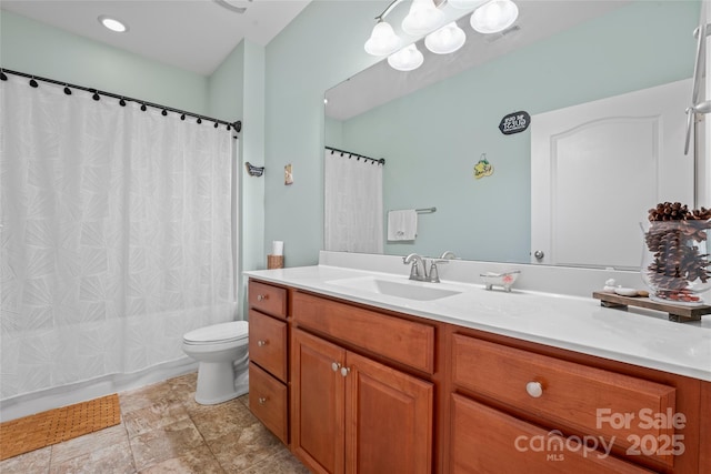 137 Leaning Tower Dr, Mooresville, NC 28117 - full bath with toilet, vanity, and shower / bath combo with shower curtain