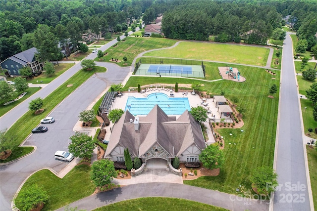 137 Leaning Tower Dr, Mooresville, NC 28117 - bird's eye view of a pool area