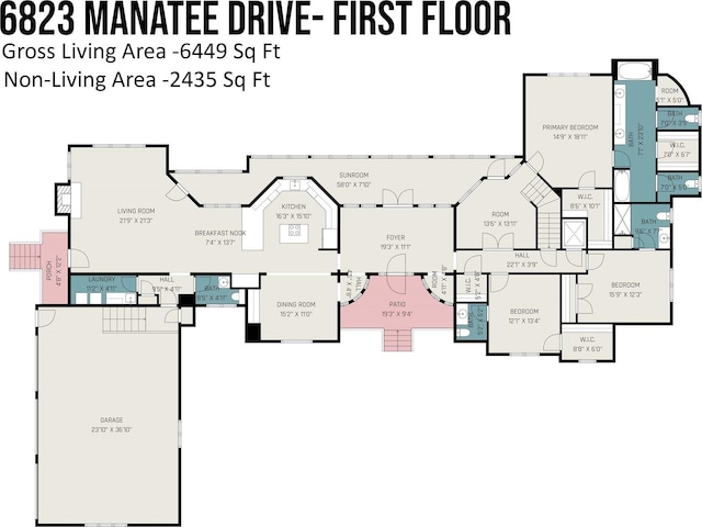 6823 Manatee Dr, Concord, NC 28025 - property floor plan