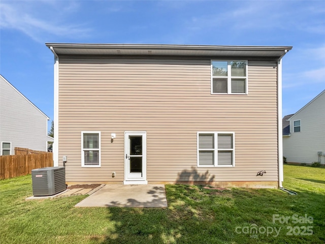 108 Greenway View Ct, Mount Holly, NC 28120 - rear view of house featuring central AC unit and a patio area