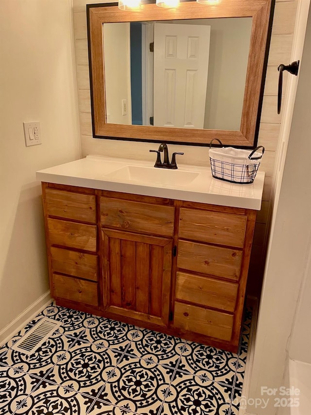 218 Hardin Cir, Grover, NC 28073 - bathroom featuring vanity and baseboards