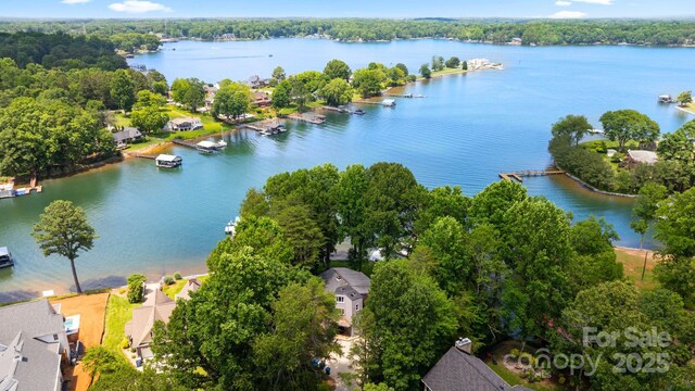 5075 Lakeview Cir, Sherrills Ford, NC 28673 - aerial view of residential area featuring a large body of water