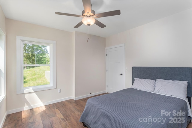 17 Baxter Woods Ln, Candler, NC 28715 - bedroom with wood finished floors and a ceiling fan