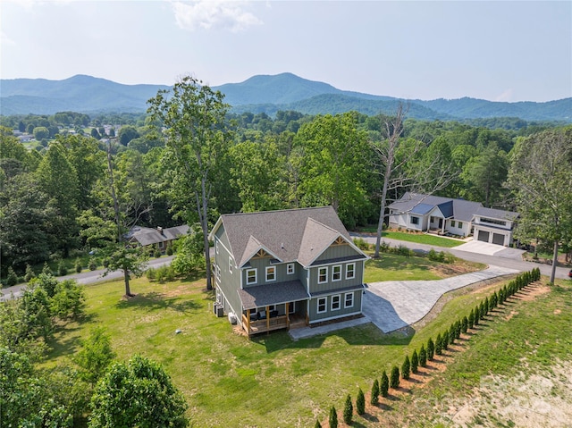 17 Baxter Woods Ln, Candler, NC 28715 - aerial view of property and surrounding area with a mountain backdrop