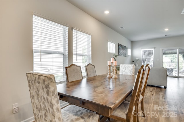 322 Olympia Way, York, SC 29745 - dining area with plenty of natural light, light wood-type flooring, and recessed lighting