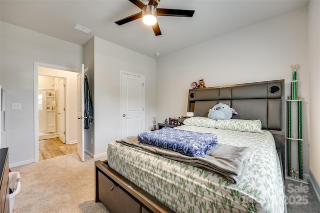 322 Olympia Way, York, SC 29745 - bedroom featuring light colored carpet, baseboards, and a ceiling fan