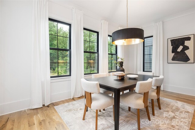 3903 Plainview Rd, Charlotte, NC 28208 - dining space featuring light wood-style floors and baseboards
