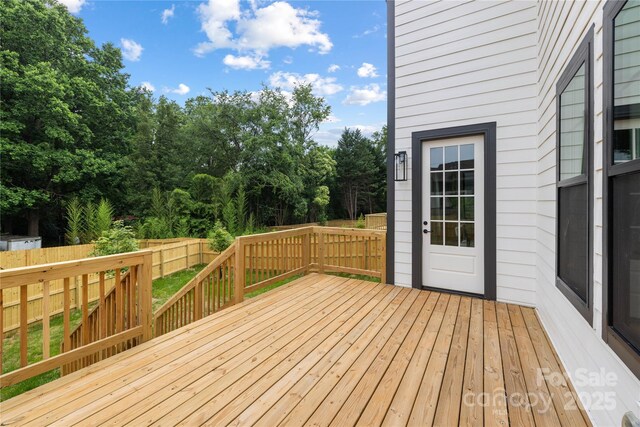 3903 Plainview Rd, Charlotte, NC 28208 - wooden deck featuring a fenced backyard