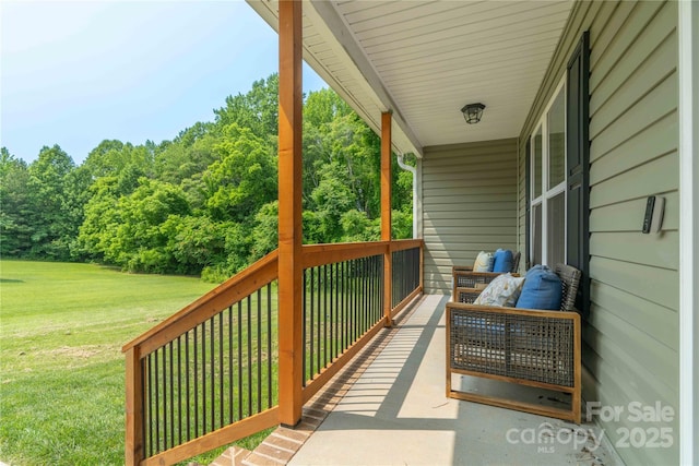 198 Anita Ln, Lexington, NC 27295 - porch with a yard and a view of trees