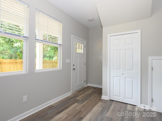 614 Kings Mountain St, Clover, SC 29710 - entryway featuring wood finished floors and baseboards